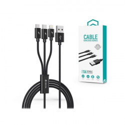 Devia fekete 3in1 adat- és töltőkábel (ST337086)
