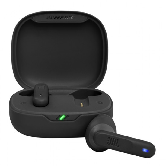 JBL Wave Flex (Vezeték nélküli fühallgató), Fekete (JBLWFLEXBLK)