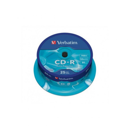 VERBATIM CDV7052B25DL  CD-R DataLife cake box CD lemez 25db/csomag