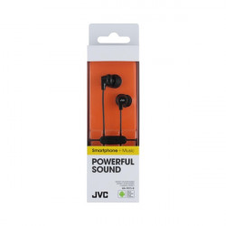 JVC mikrofonos fekete fülhallgató (JVC HA-FR15B)