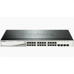 D-LINK Switch 24x1000Mbps (24xPOE) + 4xGigabit kombó SFP Menedzselhető Rackes, DGS-1210-28P/E