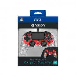 Nacon vezetékes kontroller halványpiros PS4