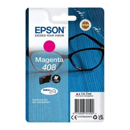 Epson 408 DURABrite Ultra tintapatron magenta (C13T09J34010)