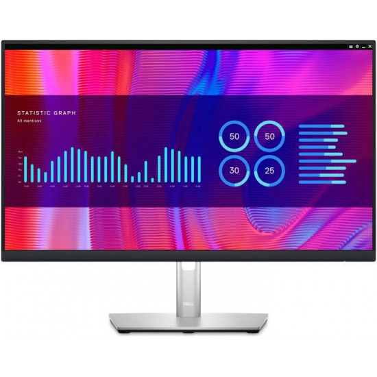 DELL LCD Monitor 23,8 P2423DE 2560x1440, 16:9, 1000:1, 300cd, 5ms, HDMI, DP, USB-C, fekete