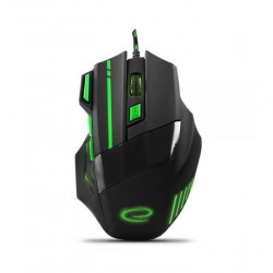 Esperanza MX201 WOLF optikai egér fekete-zöld USB (EGM201G)