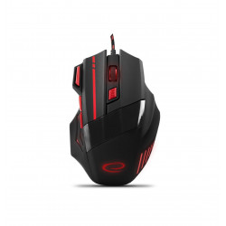 Esperanza MX201 WOLF optikai egér fekete-piros USB (EGM201R)
