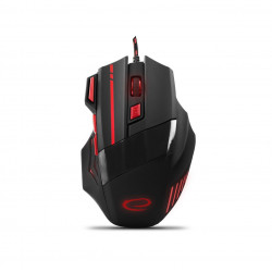 Esperanza MX201 WOLF optikai egér fekete-piros USB (EGM201R)