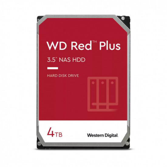 WESTERN DIGITAL Red Plus 4TB 3.5 HDD SATA-III 5400rpm 256MB Cache merevlemez