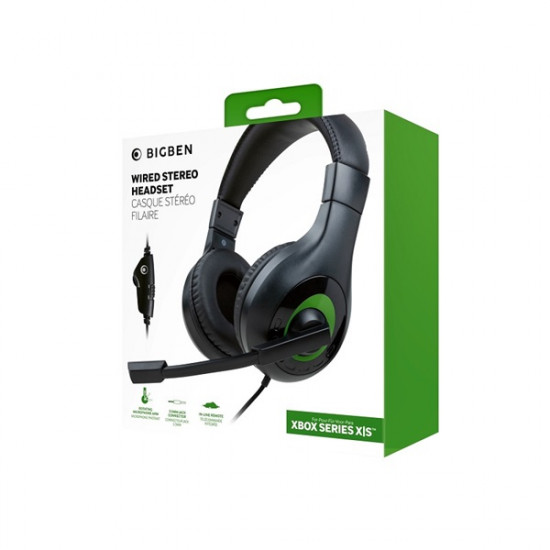 BigBen V1 Xbox Series S/X sztereo fekete gamer headset (2807370)