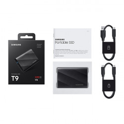 SAMSUNG Portable SSD T9 USB 3.2 Gen 2x2 1TB, Black