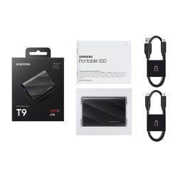 SAMSUNG Portable SSD T9 USB 3.2 Gen 2x2 2TB, Black