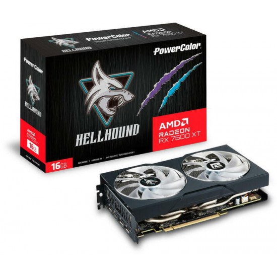 Powercolor RX 7600 XT OC 16GB GDDR6 Hellhound videokártya