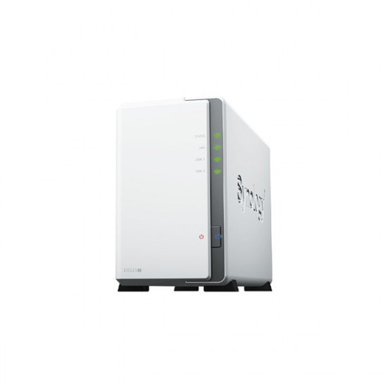 SYNOLOGY DS223j 2x4TB HDD-vel, Realtek RTD1619B 4x1,7GHz, 1GB DDR4, 1x1GbE, 2xUSB3.2Gen1 NAS 2 fiókos