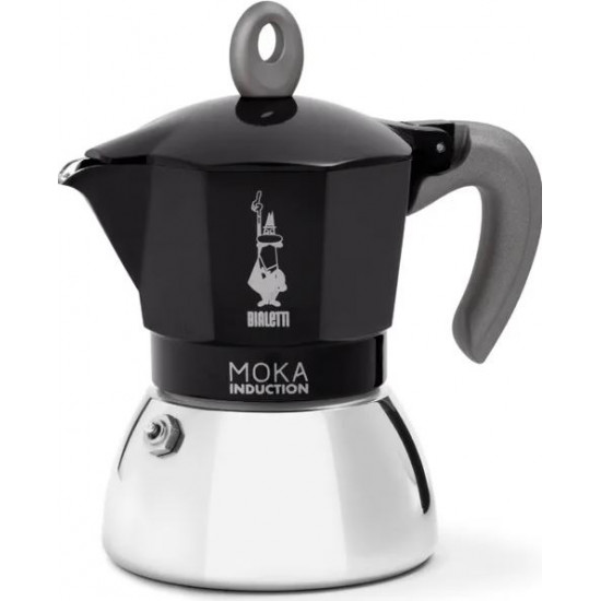 Bialetti Moka 6936 Induction 6 személyes indukciós fekete kotyogós kávéfőző