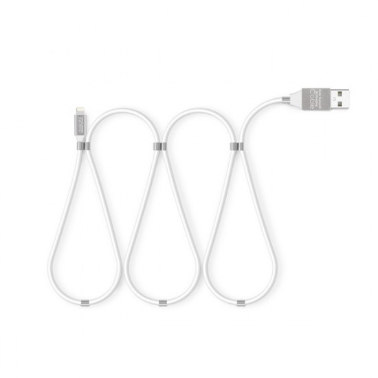 KL-Delight mágneses Lightning USB kábel Apple termékekhez 1,2m 2A fehér (55446I-WH)