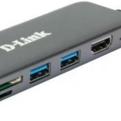 D-LINK USB-C HUB 2xUSB + 1xUSB-C +1xHDMI + 1xSD + 1xMicroSD, DUB-2327