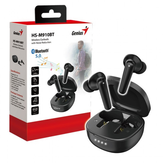 Genius HS-M910BT True Wireless Bluetooth fekete fülhallgató (31710023400)