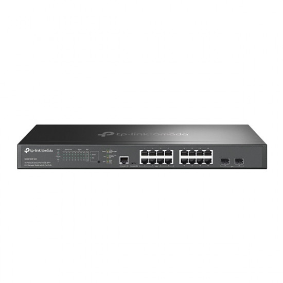 TP-LINK SG3218XP-M2 Switch 16x2.5Gbps(8xPOE+) + 2x10G SFP+ + 1xkonzol port + 1xMicro-USB port, Menedzselhető Rackes