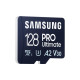 SAMSUNG 128GB PRO Ultimate microSD, Class 10, V30, A2, Grade 3 (U3), R200/W130 Memóriakártya