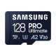 SAMSUNG 128GB PRO Ultimate microSD, Class 10, V30, A2, Grade 3 (U3), R200/W130 Memóriakártya