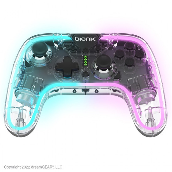 BIONIK Nintendo Switch Kiegészítő NeoGlow Vezeték Nélküli RGB Kontroller, BNK-9099 BIONIK Nintendo Switch Kiegészítő NeoGlow Vezeték Nélküli RGB Kontroller, BNK-9099