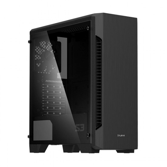 Zalman S3 TG táp nélküli ablakos ház fekete Zalman S3 TG táp nélküli ablakos ház fekete