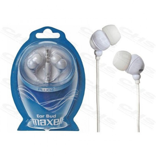 MAXELL Fülhallgató PLUGZ 3.5mm jack, Fehér (303438.00.CN)