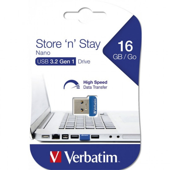 Verbatim 16GB Store 'n' Stay Nano USB 3.0 Pen Drive (98709)