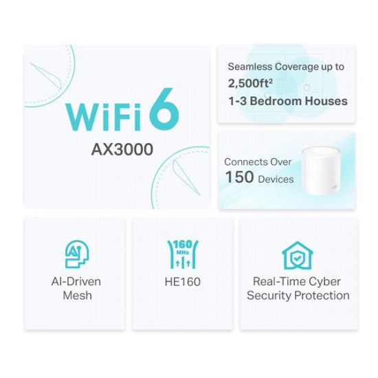 TP-LINK Wireless Mesh Networking system AX3000 DECO X50 (1-PACK)