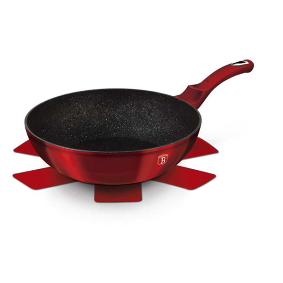 Berlinger Haus Metallic Line Burgundy Edition 30 cm wok + ajándék karcolásvédő (BH/6166)