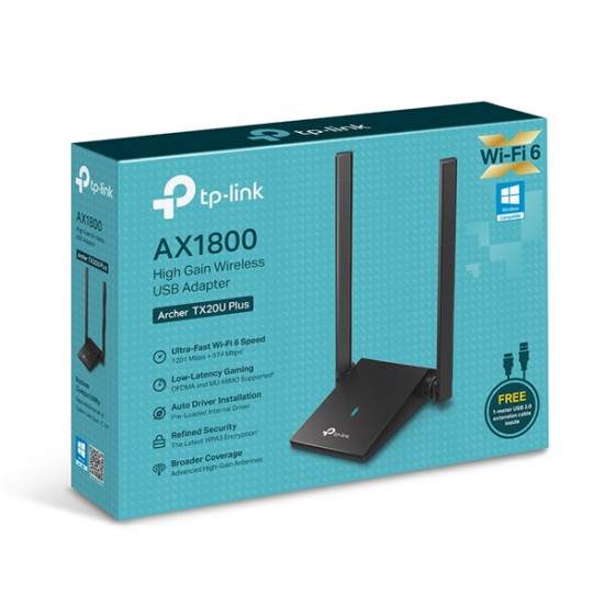 TP-LINK ARCHER TX20U PLUS USB Dual Band AX1800, Wireless Adapter