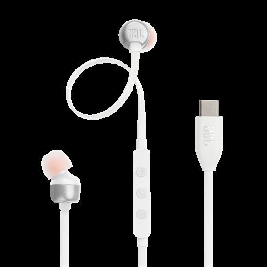 JBL T 310 C WHT vezetékes USB C mikrofonos fehér fülhallgató (JBLT310CWHT)