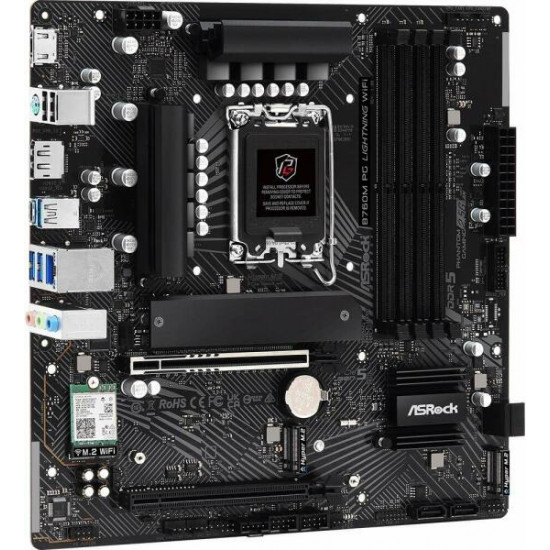 ASROCK B760M PG LIGHTNING WIFI INTEL B760, mATX S1700 Alaplap