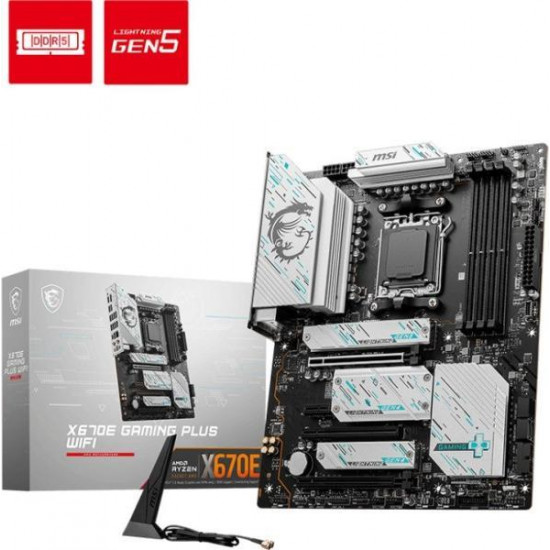 MSI MAG X670E GAMING PLUS WIFI AMD X670, ATX AM5 Alaplap