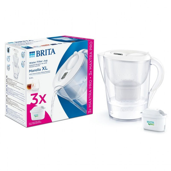 Brita Marella XL 3,5l fehér vízszűrő kancsó + 3db Maxtra Pro szűrő (1052782)