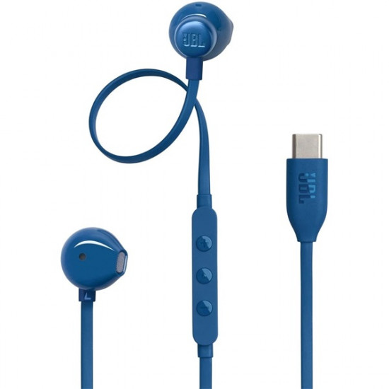 JBL T 305 C BLU vezetékes USB C mikrofonos kék fülhallgató (JBLT305CBLU)