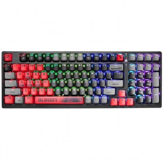 A4-Tech Bloody S98 Sports US RGB piros mechanikus red switch gamer billentyűzet (A4TKLA47261)