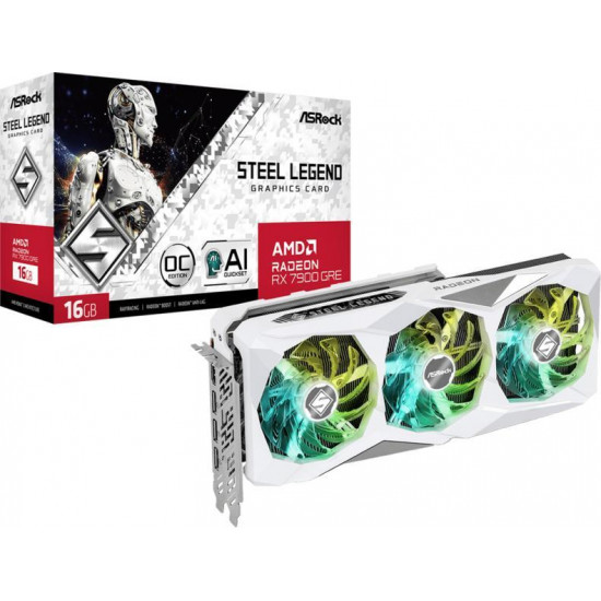 ASROCK RX 7900GRE STEEL LEGEND 16GB DDR6 OC PCI-Ex16x AMD Videokártya