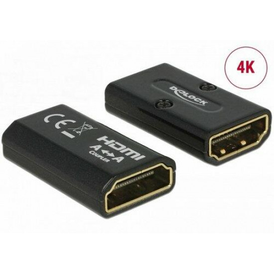 DELOCK 65659 Delock adapter HDMI(F)->HDMI(F) High Speed HDMI with Ethernet 4k