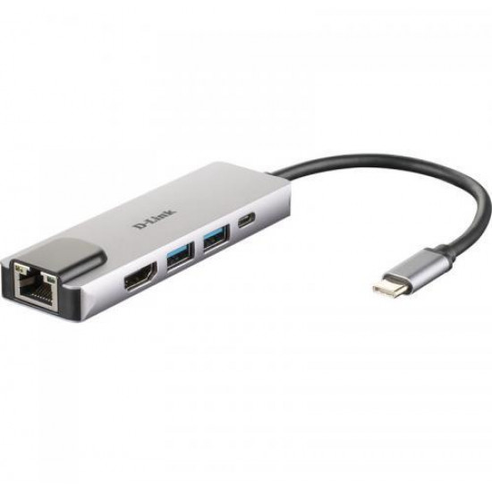 D-Link 3 portos USB HUB + HDMI + Ethernet (DUB-M520)