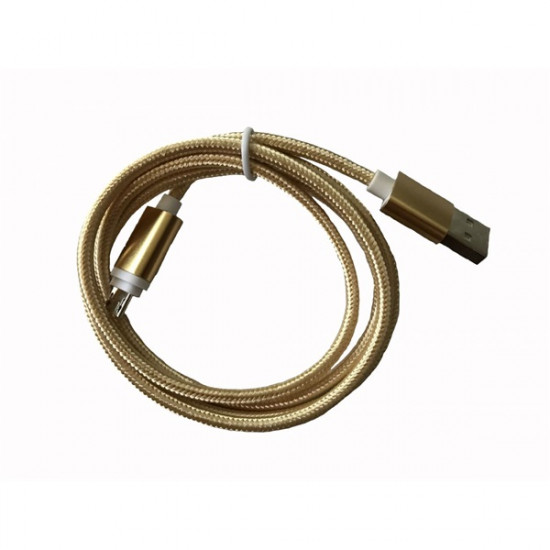 BLACKBIRD Lightning Adatkábel 1m, Arany 2A, Extra erős anyagból, (BH193 GOLD)