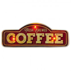 FOREVER LIGHT RETRO metál LED dekorációs lámpa COFFEE, USB, 5V, falra akasztható