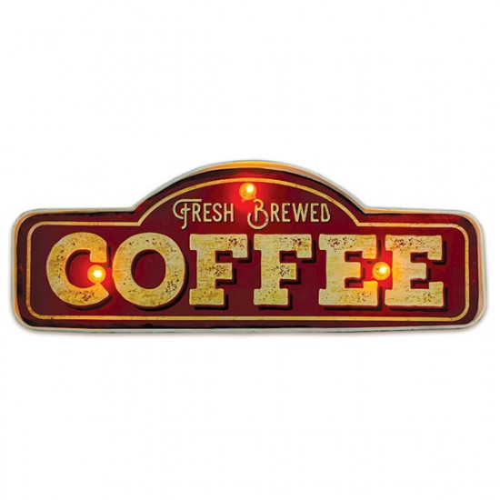 FOREVER LIGHT RETRO metál LED dekorációs lámpa COFFEE, USB, 5V, falra akasztható FOREVER LIGHT RETRO metál LED dekorációs lámpa COFFEE, USB, 5V, falra akasztható