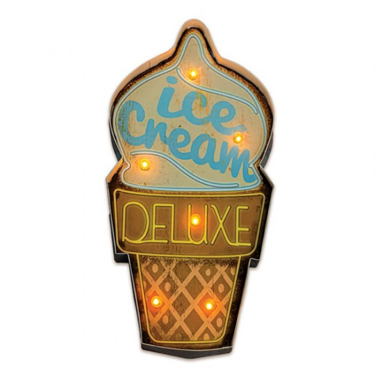 FOREVER LIGHT RETRO metál LED dekorációs lámpa ICE CREAM USB, 5V, falra akasztható FOREVER LIGHT RETRO metál LED dekorációs lámpa ICE CREAM USB, 5V, falra akasztható
