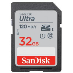SANDISK 186496, SDHC ULTRA KÁRTYA 32GB, 120MB/s, CL10, UHS-I