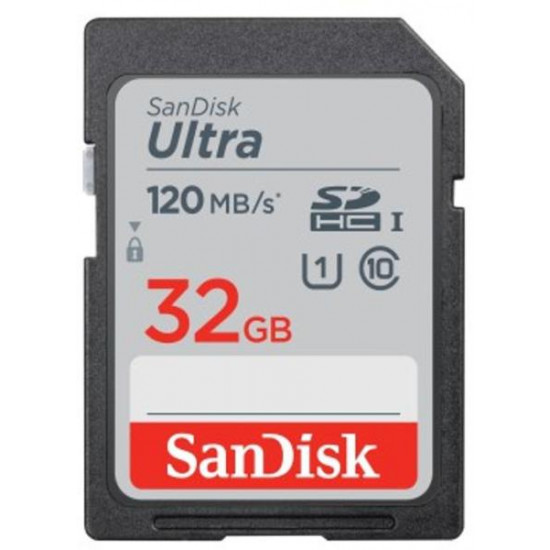 SANDISK 32GB SDHC ULTRA KÁRTYA 120MB/s, CL10, UHS-I