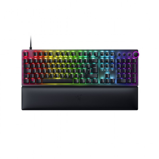 Razer Huntsman V2 UK fekete purple switch gamer billentyűzet (RZ03-03930900-R3W1)