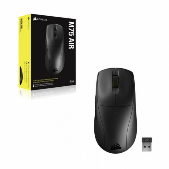 CORSAIR Vezeték Nélküli Egér Gaming, M75 AIR, Ultra könnyű, 26000dpi, fekete (CH-931D100-EU)