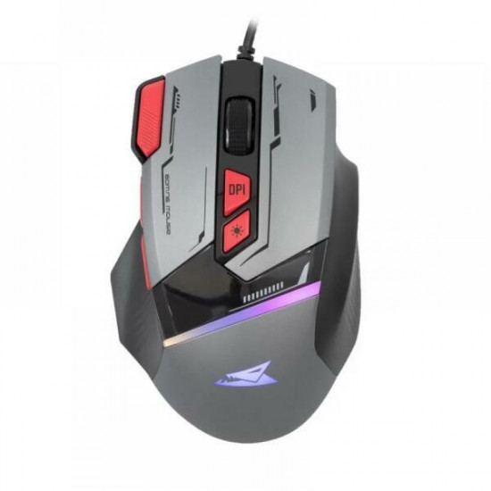 Baracuda W029908 MANTA-G, BGM-047G gamer egér,8D, szürke, 12800 dpi (BGM-047G)