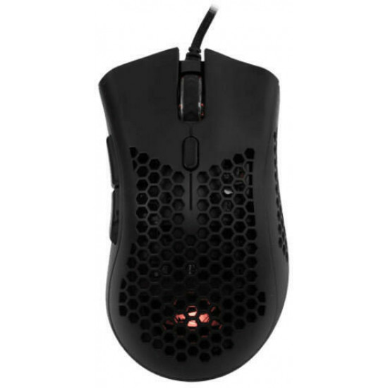 Baracuda W029910 CORAL-B, BGM-031B gamer egér,6D, fekete, 12800 dpi (BGM-031B)